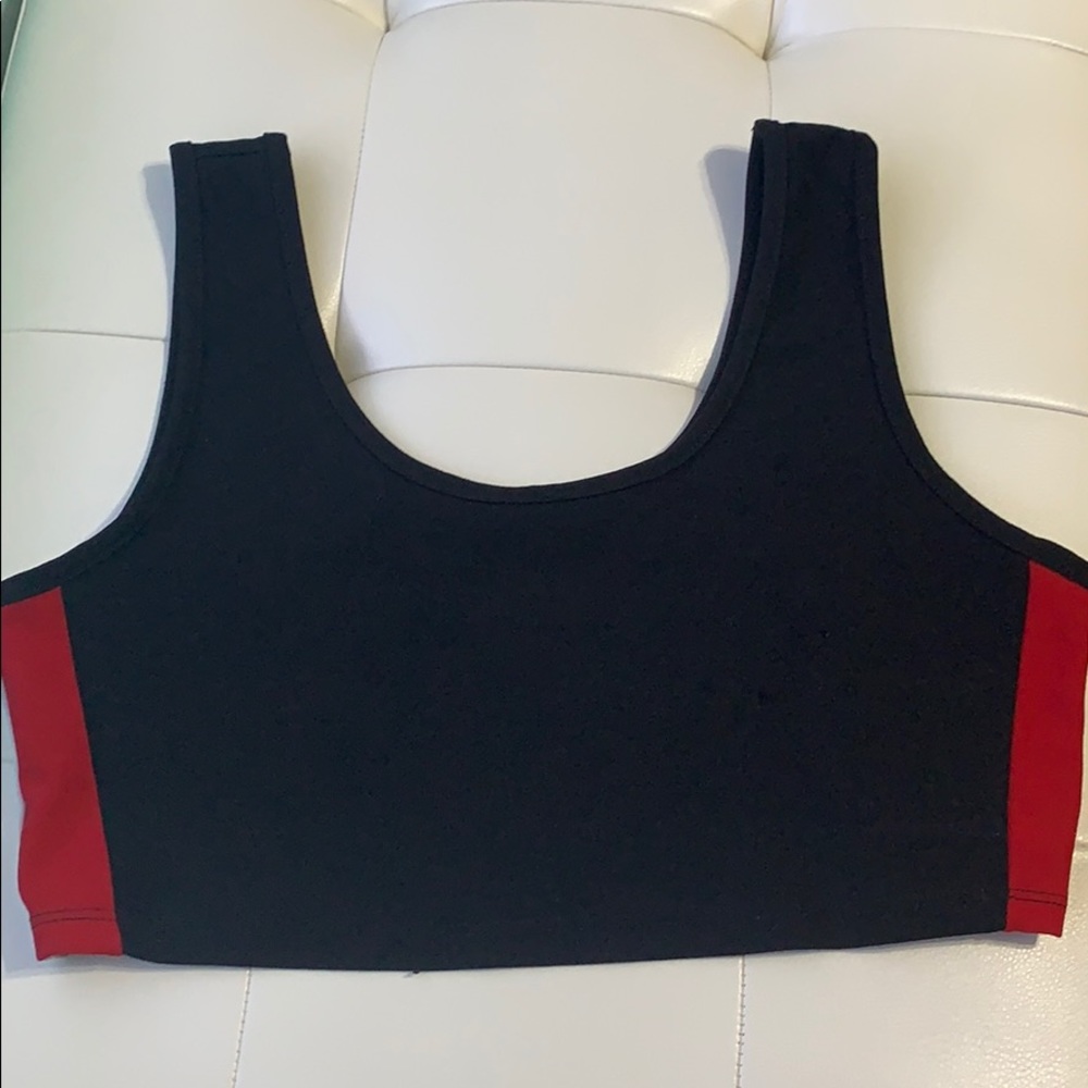 Fashion Nova Black square neck crop top